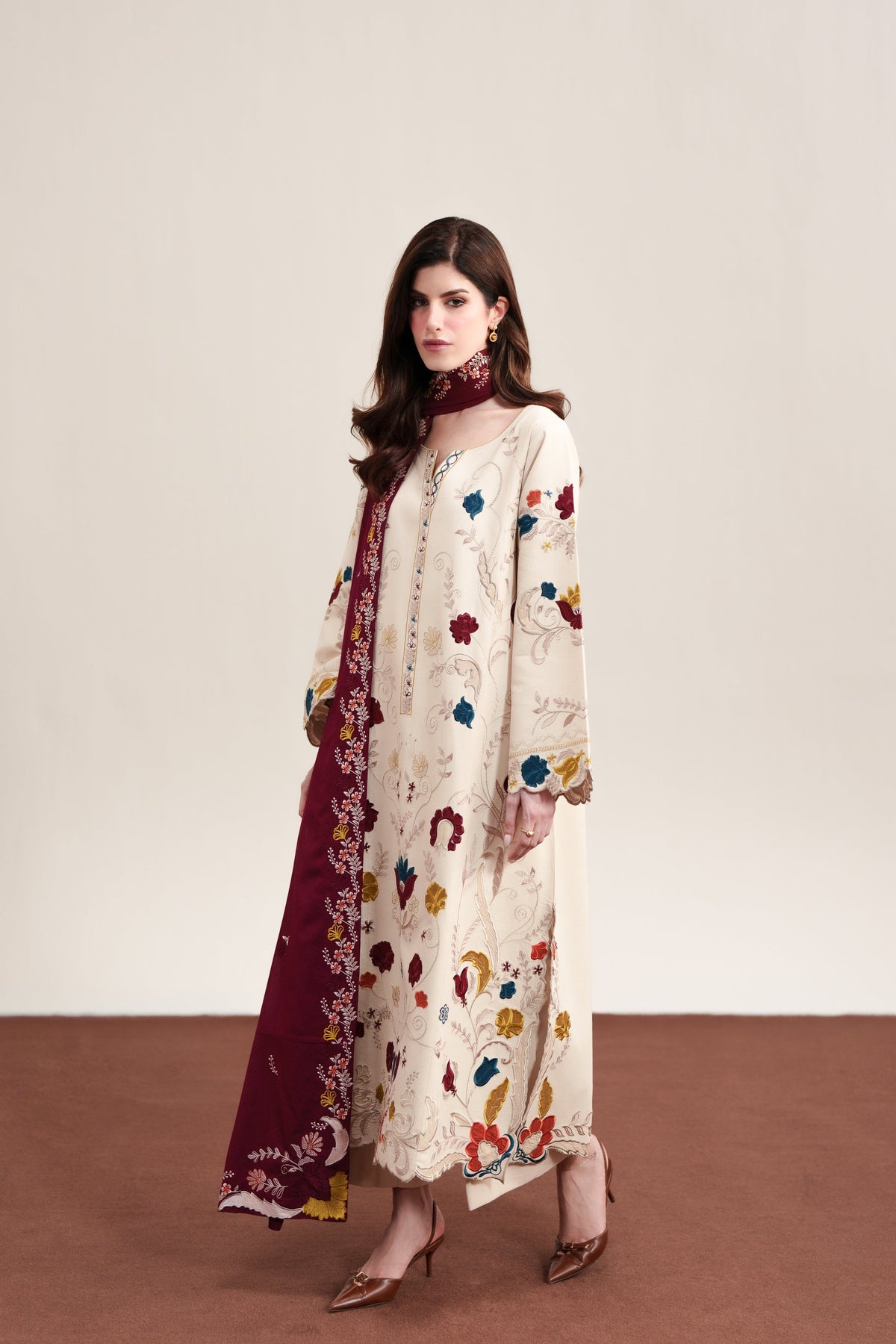 LELANI - STITCHED 3 PIECE EMBROIDERED DHANAK