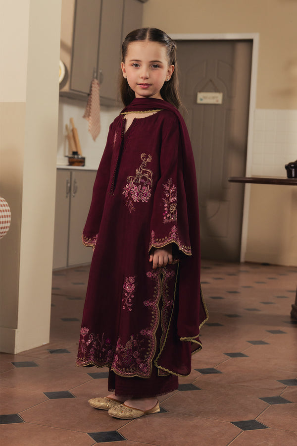ZIVA - 3PC KOREAN RAW SILK EMBROIDERED SUIT